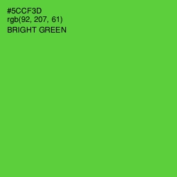 #5CCF3D - Bright Green Color Image