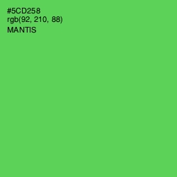 #5CD258 - Mantis Color Image