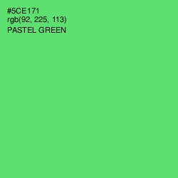 #5CE171 - Pastel Green Color Image