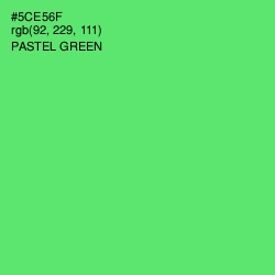#5CE56F - Pastel Green Color Image