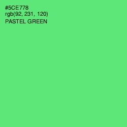 #5CE778 - Pastel Green Color Image
