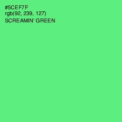#5CEF7F - Screamin' Green Color Image