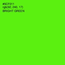 #5CF011 - Bright Green Color Image