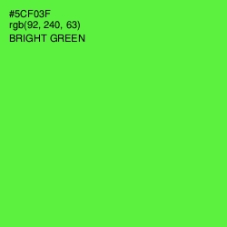 #5CF03F - Bright Green Color Image