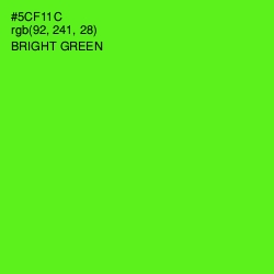 #5CF11C - Bright Green Color Image