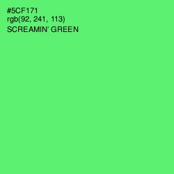 #5CF171 - Screamin' Green Color Image