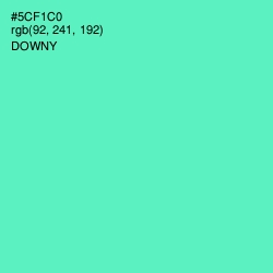 #5CF1C0 - Downy Color Image