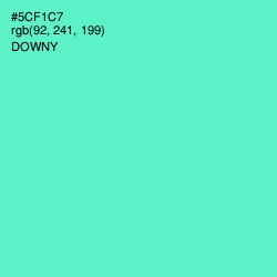 #5CF1C7 - Downy Color Image