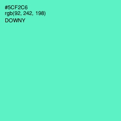 #5CF2C6 - Downy Color Image