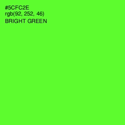 #5CFC2E - Bright Green Color Image