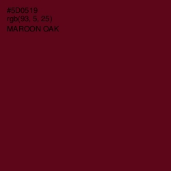 #5D0519 - Maroon Oak Color Image