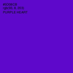 #5D08CB - Purple Heart Color Image