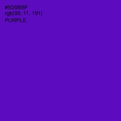 #5D0BBF - Purple Color Image