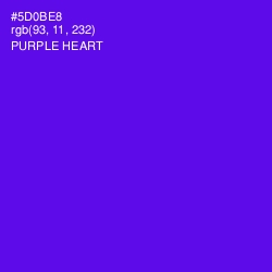 #5D0BE8 - Purple Heart Color Image