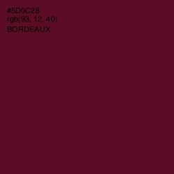 #5D0C28 - Bordeaux Color Image