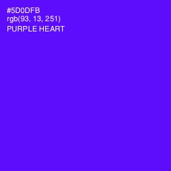 #5D0DFB - Purple Heart Color Image