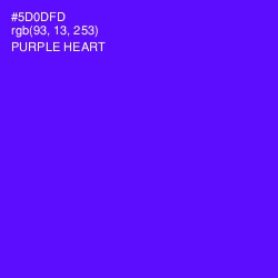 #5D0DFD - Purple Heart Color Image