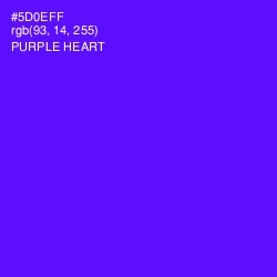 #5D0EFF - Purple Heart Color Image