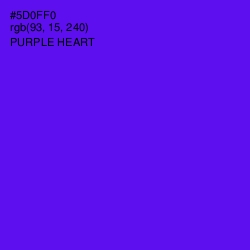 #5D0FF0 - Purple Heart Color Image