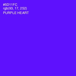 #5D11FC - Purple Heart Color Image