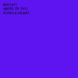 #5D14F1 - Purple Heart Color Image