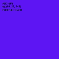 #5D16F3 - Purple Heart Color Image