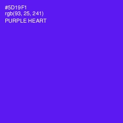 #5D19F1 - Purple Heart Color Image