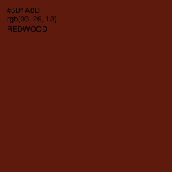 #5D1A0D - Redwood Color Image