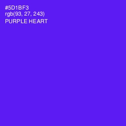 #5D1BF3 - Purple Heart Color Image