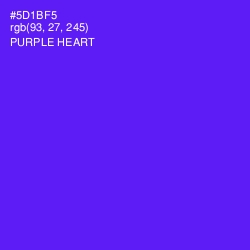 #5D1BF5 - Purple Heart Color Image