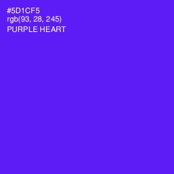 #5D1CF5 - Purple Heart Color Image
