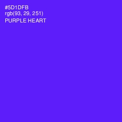 #5D1DFB - Purple Heart Color Image