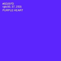 #5D25FD - Purple Heart Color Image