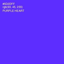 #5D2DFF - Purple Heart Color Image