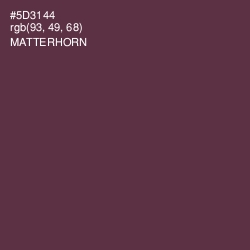 #5D3144 - Matterhorn Color Image