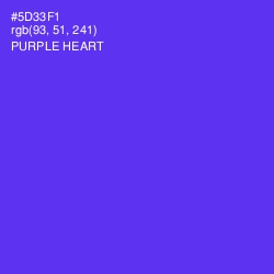#5D33F1 - Purple Heart Color Image