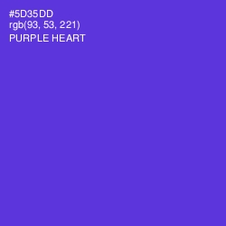 #5D35DD - Purple Heart Color Image