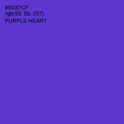#5D37CF - Purple Heart Color Image