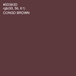 #5D383D - Congo Brown Color Image