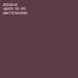 #5D3A44 - Matterhorn Color Image