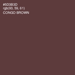 #5D3B3D - Congo Brown Color Image