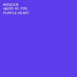 #5D3CEB - Purple Heart Color Image
