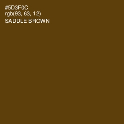 #5D3F0C - Saddle Brown Color Image