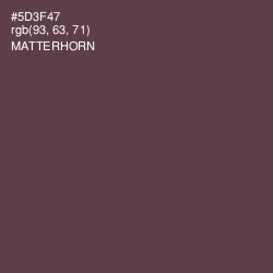 #5D3F47 - Matterhorn Color Image