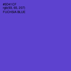 #5D41CF - Fuchsia Blue Color Image