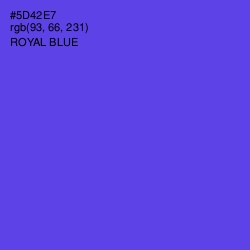 #5D42E7 - Royal Blue Color Image