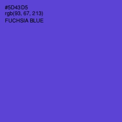 #5D43D5 - Fuchsia Blue Color Image