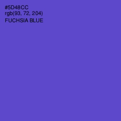 #5D48CC - Fuchsia Blue Color Image