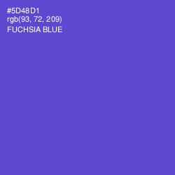 #5D48D1 - Fuchsia Blue Color Image