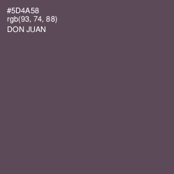 #5D4A58 - Don Juan Color Image